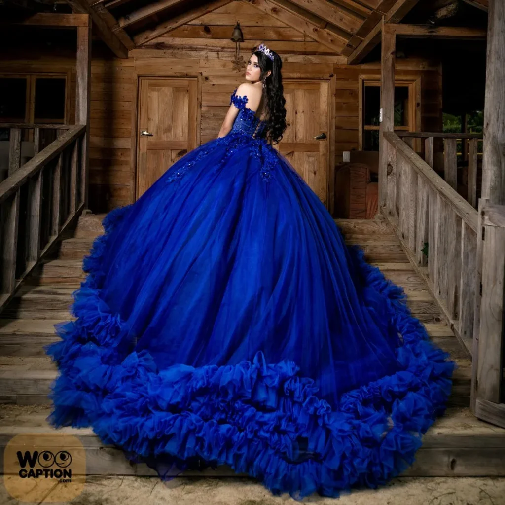 Blue Dress Captions