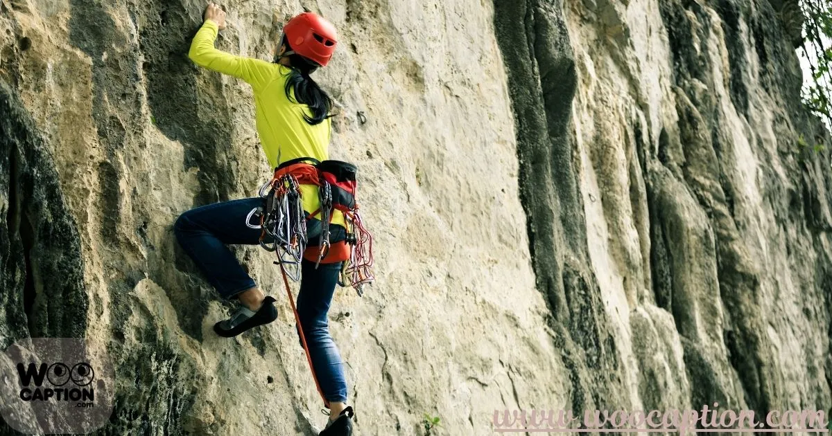 Rock Climbing Captions