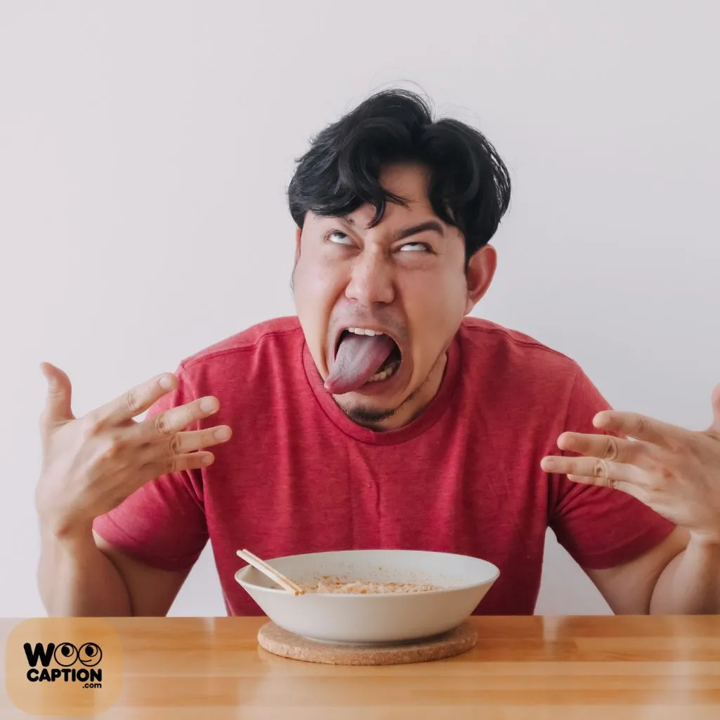 Spicy Noodles Captions